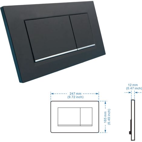 Panneau Caché Jblsigma30 Noir Bandeau Électroplastifié Bouton De Remplissage De Toilette - KZQ