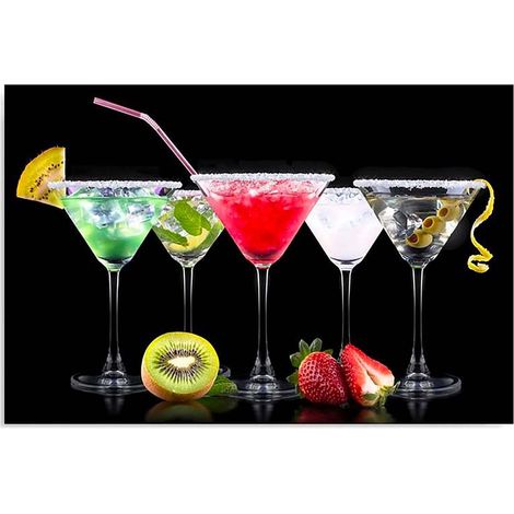 Tableau des boissons et des fruits 2 - 50 x 40 cm