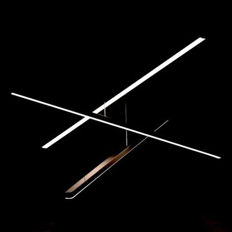 Lampada a sospensione LED Trio 36W 3 barre nere Maxlight