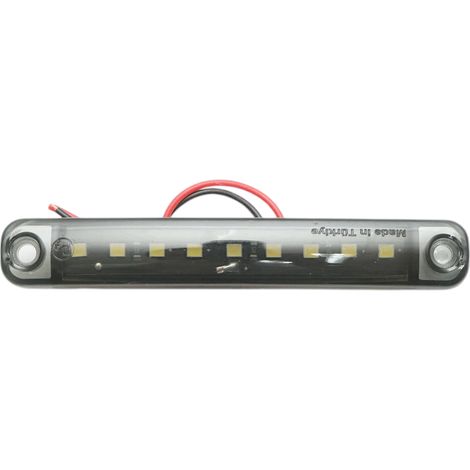 Luce di posizione laterale a LED sottile 12-24V bianco fumo 100x15x10mm FR0176 (1/4)