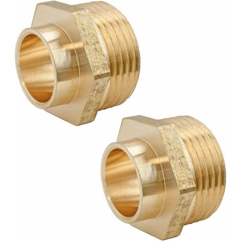 – Lot de 2 manchons cuivre à souder mâle diamètre 12mm – Filetage 12x17 – Raccord plomberie pour installations sanitaires