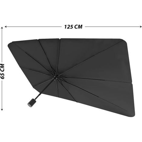 Pare-soleil Auto - Parapluie Pliable - 125 x 65 cm - Bloque 99,9 % UV - Confort Optimal (1/4)