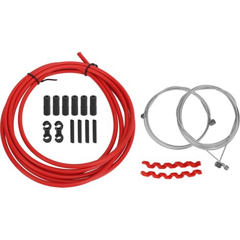 Kit de durites de frein pour vélo de route, kit de câbles de frein et de dérailleur rouges (1/5)