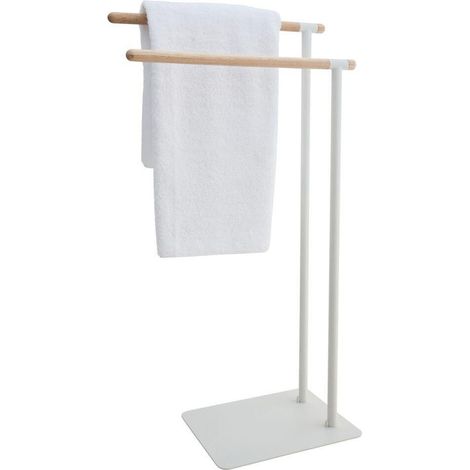 Sealskin Brix Porte-serviettes 43x79.5cm métal et bois blanc (1/5)