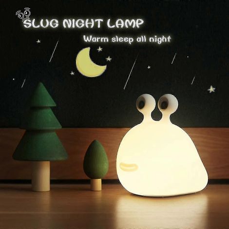 Veilleuse limace, lampe souple pour chambre d'enfant, veilleuse en silicone pour l'allaitement, lampe de chevet animal mignonne pour bébés, enfants et adolescents, veilleuse douce Q (1/2)