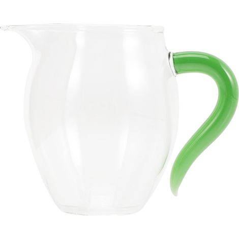Glas Teespender Hitzebeständig mit Griff Transparenter Teeaufbewahrungsbecher Handgefertigtes Teezubehör für Teeservice und Teezeremonie