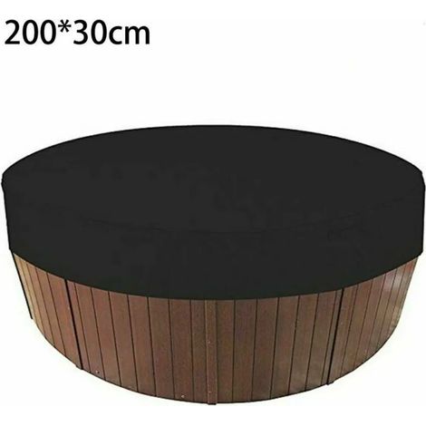Couverture ronde pour jacuzzi 200 x 30 cm, protection toutes saisons - Adaptée aux intempéries (1/2)