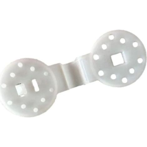 Lot de 10 pinces de suspension pour filet d'ombrage de jardin, blanches (1/5)