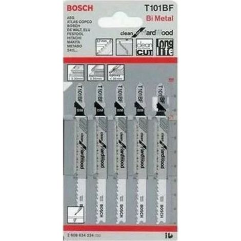 Bosch lama T 101 BF Clean per seghetto alternativo pack 5