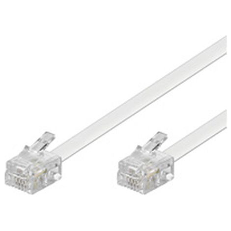 Câble Téléphonique Modulaire, conducteur en aluminium plaqué cuivre (CCA), Prise RJ11 ((6P4C)  Prise RJ11 ((6P4C). Longueur de câble 10 m