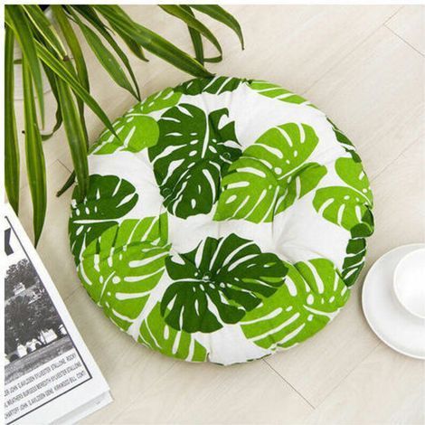 4 Seat Cushions 40x40cm, Chair Cushions for indoor and outdoor use - decoration of garden furniture Chair Cushions. (Round,C) (1/4)