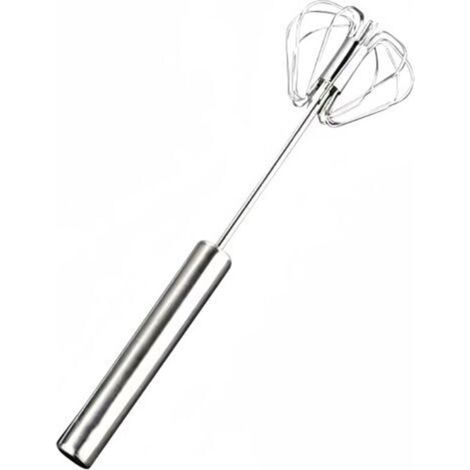 Batteur à œufs en acier inoxydable, fouet à main, mousseur à lait polyvalent, agitateur à main pour mélanger, fouetter, fouetter et remuer (10 pouces) (1/3)
