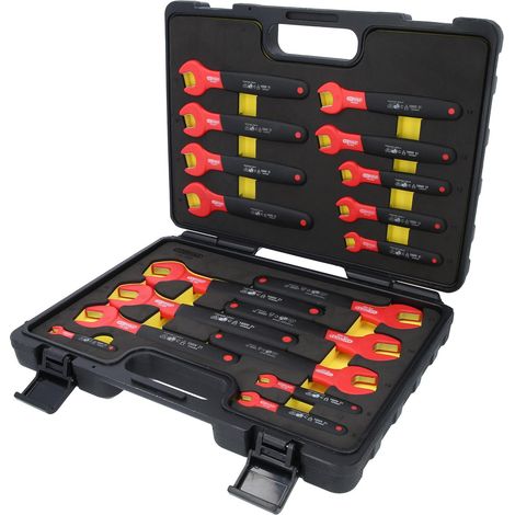KS TOOLS  juego de  llaves fijas  con aislamiento  de protección  18 piezas  - 118.1500 (1/4)