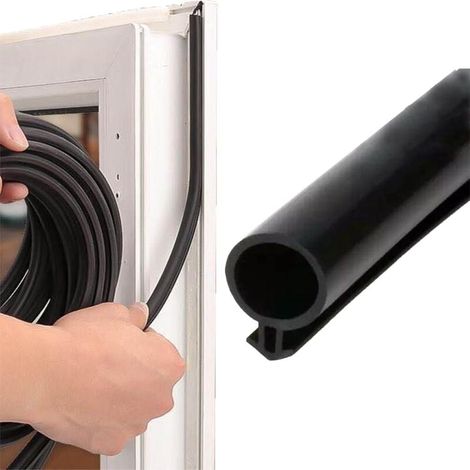 10 m Gummifensterdichtung, Typ O Gummitürdichtung, geeignet für einen Innenspalt von 5-7 mm (Schwarz) (1/4)