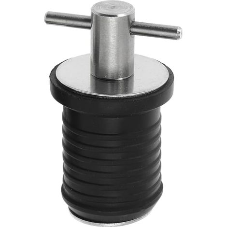 Ablassstopfen, T-Griff, Edelstahl, umflochtenes Gummi, für 32-mm-Löcher, Yacht-Kajak (1/5)