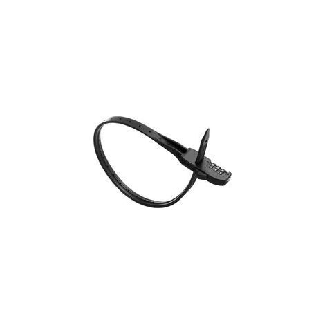 1 Lucchetto portatile per bicicletta, con cavo, senza chiave, 137 cm, per mountain bike, scooter, bici da città, compatto, resistente, con chiusura a cordino. (1/4)