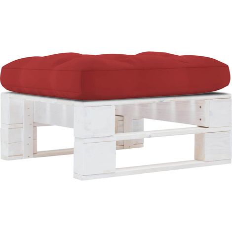 Canapé de jardin palette Canapé Pouf relax - Bois de pin imprégné de blanc BV308722 - BonneVie (1/5)