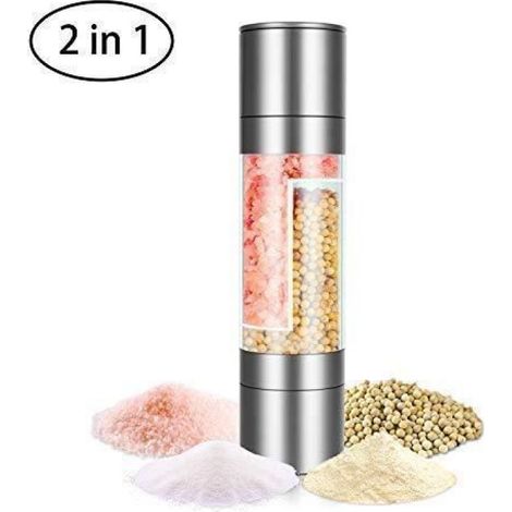 Moulin à épices en acier inoxydable Moulin à poivre avec moulin à céramique réglable pour poivrons au piment. (1/3)