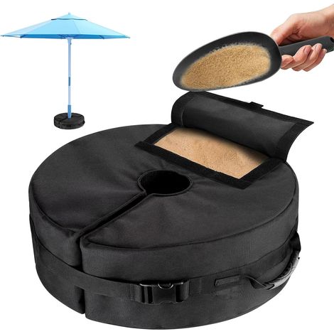 Bolsa de peso para base de sombrilla, base de sombrilla, saco de arena para sombrilla, peso de base de sombrilla, soporte de peso para sombrilla (1/5)