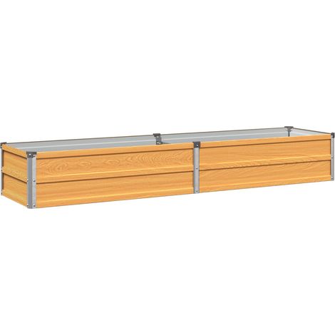 Raised Garden Bed Natural 160 x 40 x 24 cm cold-rolled steel vidaXL