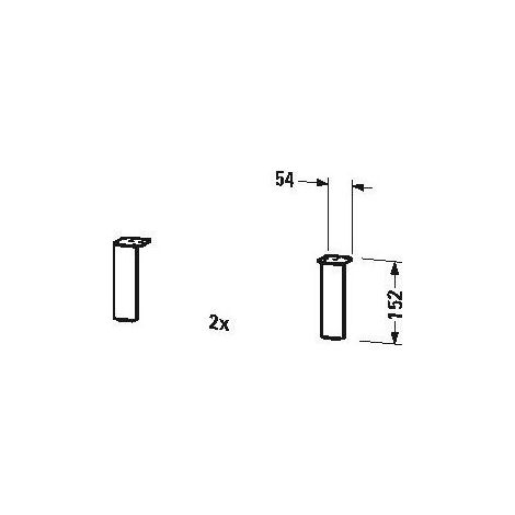 Duravit BRIOSO base 152x44x10mm 2 St laccato azzurro opaco