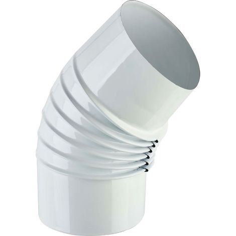 GOMITO SMALTATO PER STUFE EE ¸ 13 - 45Â° colore bianco EUROPROFIL
