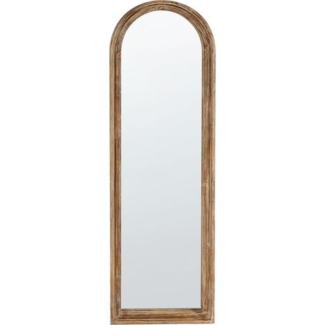 Specchio da parete con cornice in legno stile tradizionale 55 x 170 cm marrone chiaro Coigny (1/5)