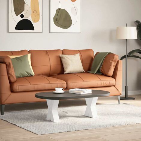 Maison Exclusive - Couchtischbeine X-Form 2 Stk. Weiß 40x(30-31)