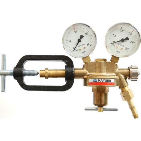 ELMAG Druckregler Azetylen, mit 2 Manometer, Ø 63mm (1/2)