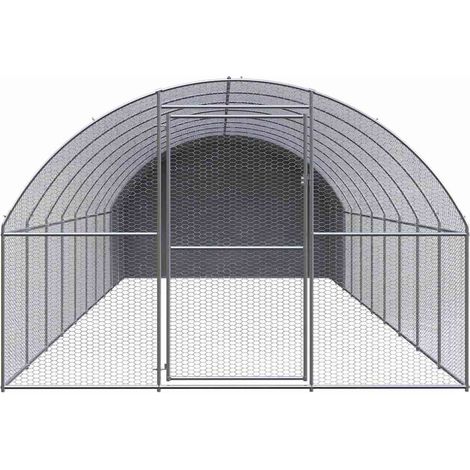 Maison Exclusive - Outdoor-Hühnerstall 3x10x2 m Verzinkter Stahl (1/5)