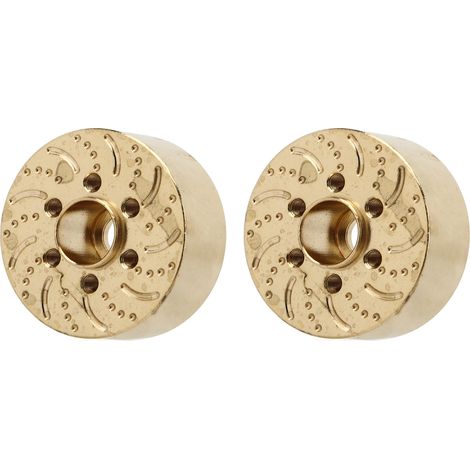 Poids de roue en laiton (18,5 mm) pour voitures RC Crawler (1,9 ou 2,2 pouces). Adaptateur de moyeu hexagonal. Pièces de rechange pour modèles réduits.