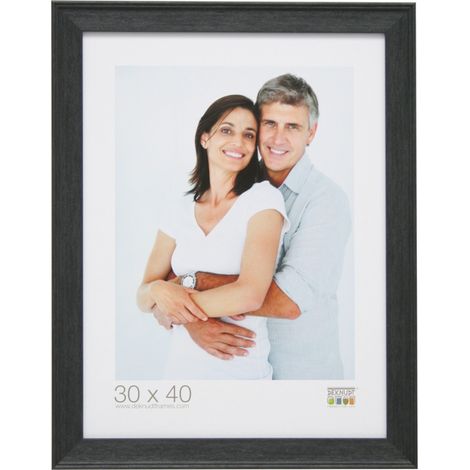 Cadre Photo avec Filet Résine/Bois Noir 20 x 28 cm (1/3)