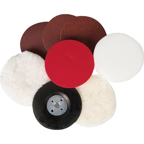 Kit di levigatira e lucidatura Silverline per Smerigliatrici 180mm