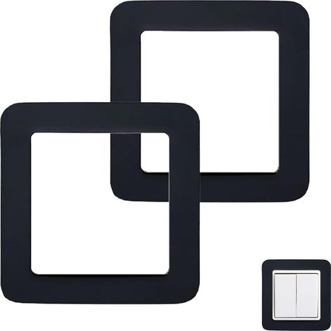 2 Pièces Plaques de Protection pour Interrupteur, Forme Carrée, pour Interrupteur Mural, Plaque Autocollante pour Décoration Murale de Maison et de Bureau (1/5)