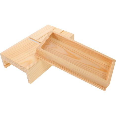 Outil Coupe-savonnette en Bois Boîte Tiroir à Copeaux, Rabot Multifonction pour Fabrication Artisanale de Savonnette et Bougies Diy, Accessoire Compact pour Loisirs Créatifs (1/5)
