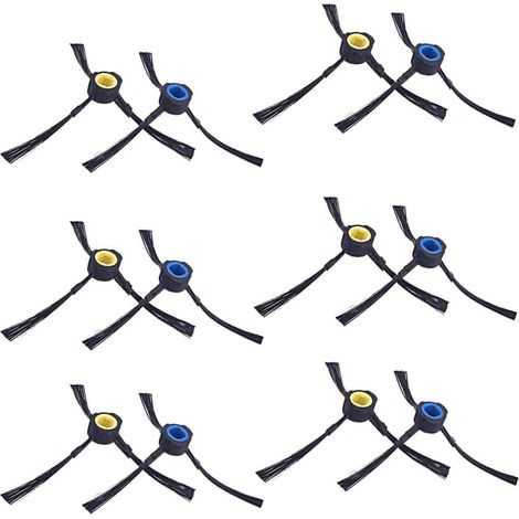 Lot de 12 brosses latérales pour AMIBOT Animal Premium H2O (6 paires)