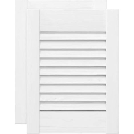 Maison Exclusive - Ante a Lamelle 2 pz Bianche 39,5x29,5 cm