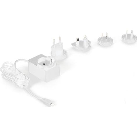 CARICABATTERIA UNIVERSALE CON CONNETTORE MICRO-USB - 5 VDC - 2,5 A con 4 connettori da viaggio (1/4)