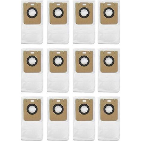 ALLIANDIS Sacs à poussière 12 pièces pour aspirateur Xiaomi Dreame Bot D10 Plus Rls3d
