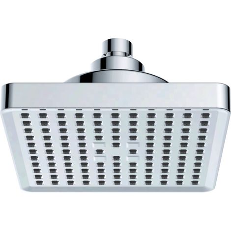 Pommeau de douche carré de tête, en matériau ABS, avec un filtre de 6 pouces, adapté aux salles de bains encastrées de style américain, propre et durable. (1/5)