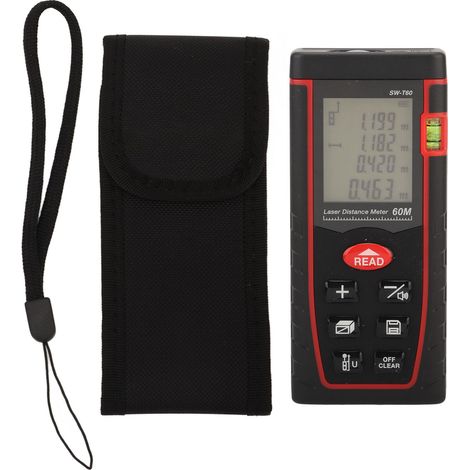 Télémètre Laser Portable 60m, Précision Élevée, Outil de Mesure Infrarouge 630-670nm, Appareil de Mesure de Distance à Main (1/5)