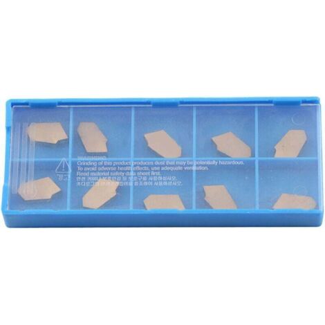 10 pièces Inserts de Tournage en carbure, Lame d'insertion en carbure CNC, Insert en carbure de Tour GTN3 HW190223113 pour Porte-Outil de Tournage de Tour (1/4)