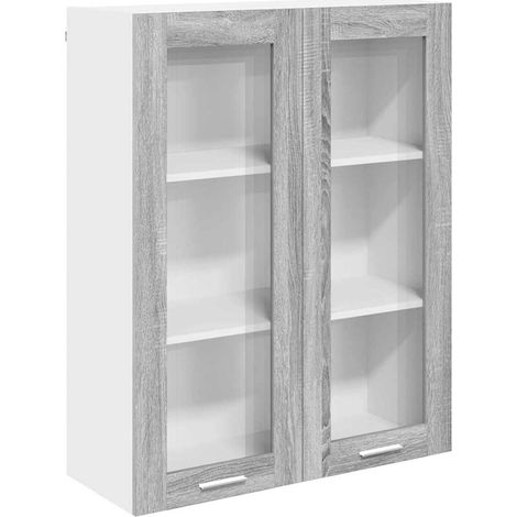 Mueble colgante con almacenamiento Gris Sonoma 80 x 31 x 100 cm vidaXL
