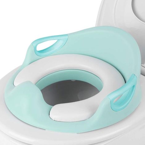 Réducteur de Toilette, Rehausseur WC Enfant Siège de Toilette,Marche Pieds Enfant 2 Marches Antidéparant pour Apprentissage de la Propreté. (Vert) (1/5)