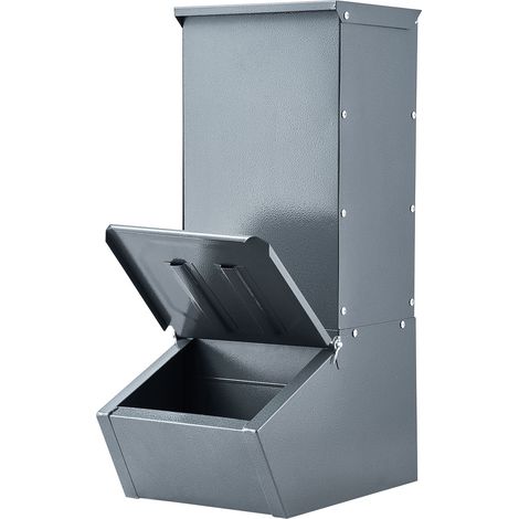 Mangeoire à porcs en acier robuste, capacité 2,2 boisseaux, porte unique, auge polyvalente pour porcelets, accessoire d'élevage extérieur pour jusqu'à 5 cochons (1/5)