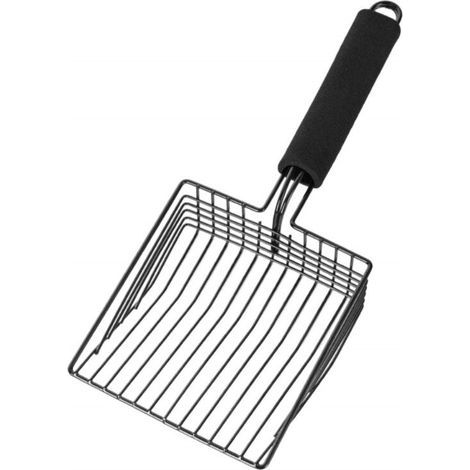Set mit 2 Katzenstreuschaufeln aus Metall – Schwarz – Robuste Schaufel (1/5)