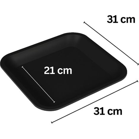 Untersetzer Eckig 31 x 31 x 3,5 cm Blumentopf Untersetzer Pflanzkübel (1/5)