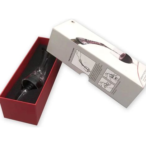 (Coffret cadeau) Carafe à vin rouge professionnelle avec filtre, support et aérateur d'air rapide. Idéale pour la maison, la salle à manger et le bar. (1/5)