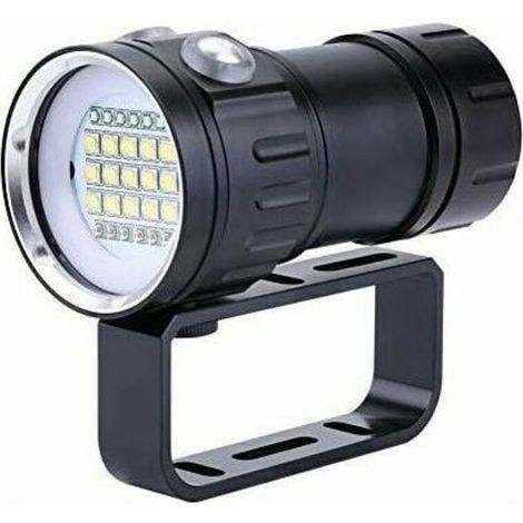 Lampe de plongée sous-marine IPX8 étanche de 18000LM, résistante jusqu'à 80 mètres de profondeur, idéale pour la photographie et la vidéo sous-marines.