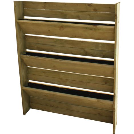 Ortiera in Legno Verticale 3 Contenitori 80x17x120 cm Bauer